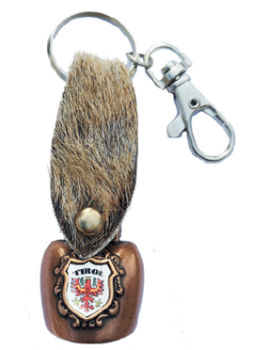 Schl. Anh. Glocke Fellband Kupfer 9x3cm